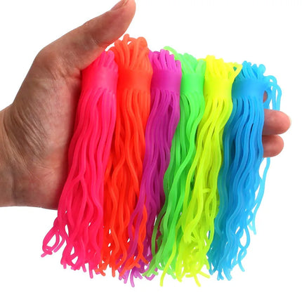 Tpr Spaghetti Luminous Italian Noodle Elastic Stretch Rope Fidget Vent Decompression Toys for Children Adults Anti Stress Relief