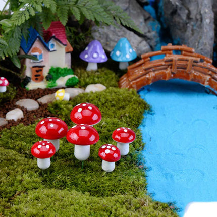 Mini Mushrooms Miniature Garden Foam Decor Artificial Ornament Outdoor Fairy Decoration Figurines Figurine Landscape