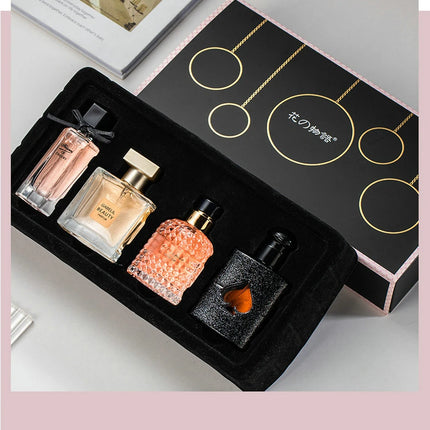 Gift Box Four Piece Set Women Perfume Spray 105ml Floral Scent  Lasting Fragrance Pheromone Eau De Parfum Men Cologne Balminess