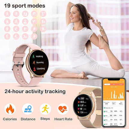 Bluetooth Call Smart Watch Women Custom Dial Steel Watches Men Sports Fitness Tracker Heart Rate Smartwatch For Android IOS G35