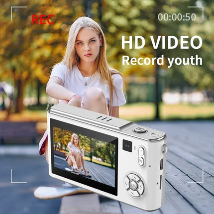 HD Digital 4K Camera for Children Camcorder Vlogging Camera 3.0 Inch ScreenRechargeable 800mAh Battery for Beginner Photography