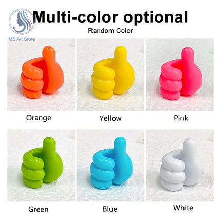 10Pcs Cable Organizer Random Color Thumb Wall Cable Hook Adhesive Cable Clip Silicone Key Hook Wall Hangers Organizer Holder