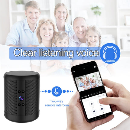 1080P HD Mini Wifi Camera Bluetooth Speaker Home Security Surveillance Two-way Remote Intercom Night Vision Cam 3600mah Battery