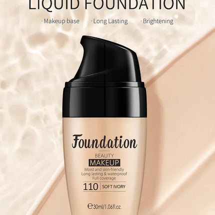 Liquid Foundation High Coverage Concealer Long-lasting Cover Dark Circle Brighten Waterproof Matte BB Cream Face Makeup Cosmetic