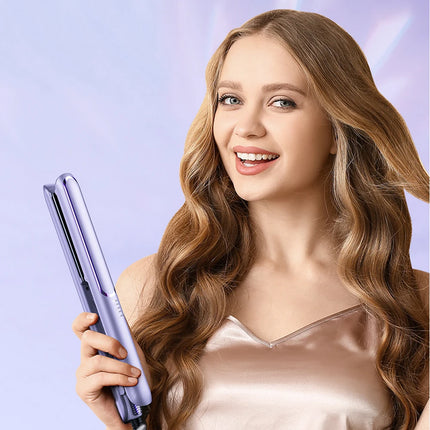 Negative Ion Flat Iron Hair Straightener Curler 10s Fast Heating Pro Ceramic Straightening Curling Iron With Automatic Shut off