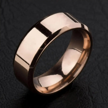 Men’s Silver Color Black Stainless Steel Ring Classic Solid Color Metal White Wedding Engagement Ring For Man Jewelry Band Ring