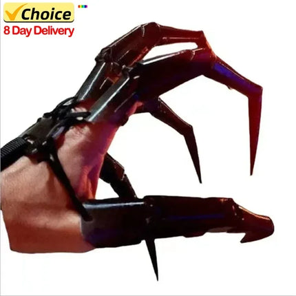 Halloween Articulated Finger Gloves Flexible Funny Flexible Toy Costume Party Ghost Claw Hand Model Halloween Party Decor Gift