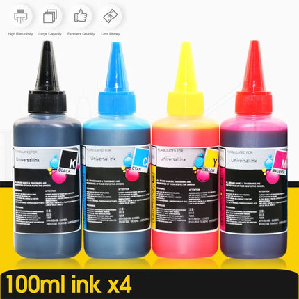 ALIZEO Universal Refill Ink Kit for Epson for Canon for HP for Brother Printer CISS Ink refillable printers dye Ink