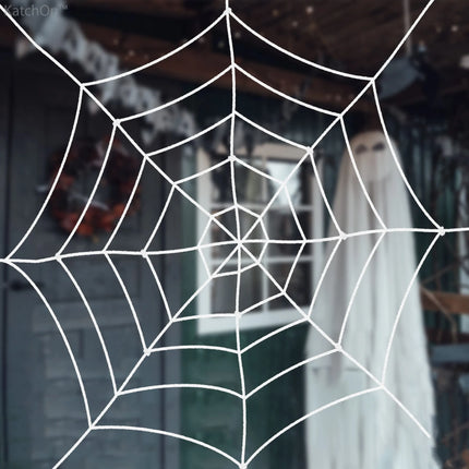 Halloween Spider Web Giant Stretchy Cobweb For Home Bar Haunted House Scary Prop Horror Yard Outdoor Halloween Party Decoration