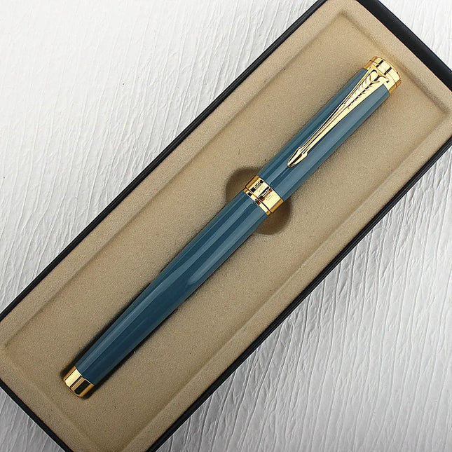 High Quality Men Luxury Metal Fountain Pen Arrow Feather Design Custom Calligraphy Pen Stationery Noble School Supplies