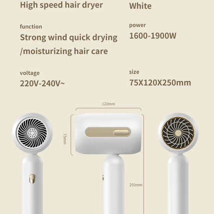 Hair Dryer High-Speed Electric Turbine Airflow Low Noise Constant Temperature And Quick Drying Suitable For Home Salons