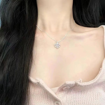 Gradual Love Necklace Jewelry Gift Female  Love Collar Alloy Chain Design Advanced Student For Couples Girlfriend New