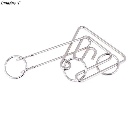 NEW Challenging Metal Wire Puzzle Brain Teaser Game Triangle Ring for Adults Kids Classical Educational Toys Metal Ring Toys