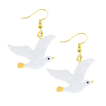 Funny Animal Resin Drop Earrings for Women - Whioo R Cute/Romantic Fashion Statement Piece