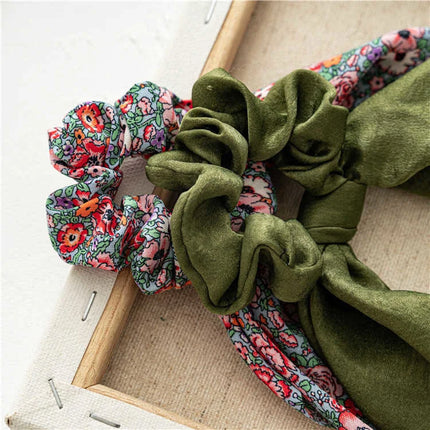 Fashion Leopard Print Bow Satin Long Ribbon Ponytail Scarf Hair Tie Scrunchies Women Girls Elastic Hair Bands Hair Accessories