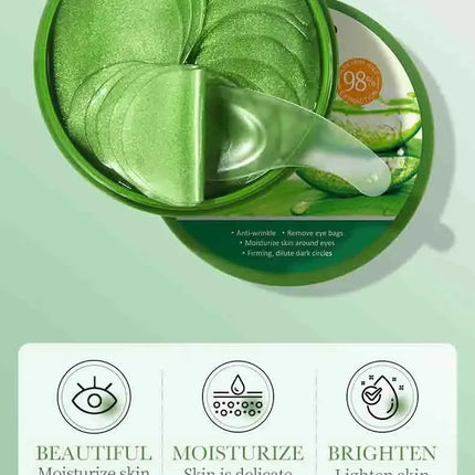 60pcs Aloe Vera Collagen Eye Mask Anti Dark Circles Eyes Bags Moisturizing Anti-Wrinkles Eye Patches Eyes Skin Care Products