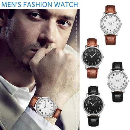 Men'S Watch Business Casual Sport Watch Simple Fashion Leather Strap Quartz Wrist Watch Relogios Masculino Men Watch Relojes