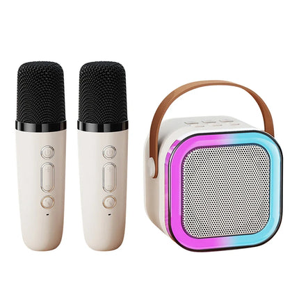 K12 Bluetooth Wireless Portable Speaker Multi-function Karaoke with 1-2 Microphone Music Player Karaoke Machine For Kids Adults