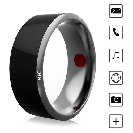 Fashion NFC Control Smart Ring New Electronic Bluetooth Ring Solar Ring IC Rewritable Analog Access Card Tag Key Ip68 Waterproof