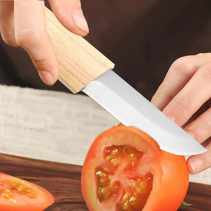 Paring Knife Chef Slicing Steak Fish Knife Sharp Kitchen Knives Plastic Handle Stainless Steel Boning Barbecue Knives With Cover