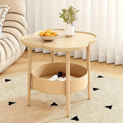 Bedside Table Cream Style Table Four Leaf Clover Modern Minimalist Bedroom Sofa Side Cabinet Storage Table Small Coffee Table