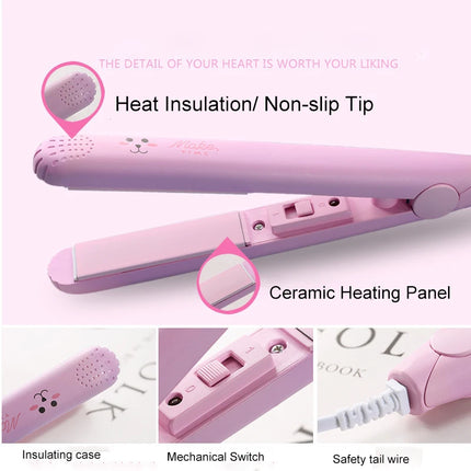 2 in 1 Mini hair Curler Portable Straightener Pro Salon Curler Hair Wand iron  small curling iron for short hair Styling tools