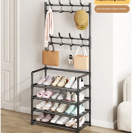 Clothes Hat Hangers Shoe Rack Multi-ayer Shoe Rack Simple Floor Shoes and Hat Racks Load-bearing Living Room Organizer Shelf