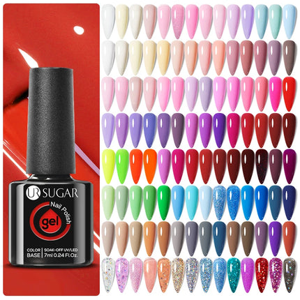 UR SUGAR 7ml Color Gel Nail Polish Spring Summer Semi Permanent Soak Off UV LED Gel Vernis Enamels Nail Supplies for Salon Home