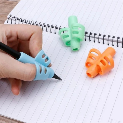 Children's 5 Fingers Silicone Pencil Pen Holder Children Writing Learning Tool Stationery Grip Posture School Correction Device