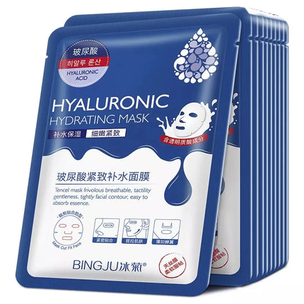 20pcs Hyaluronic Acid Collagen Face Mask skincare Moisturizing Firming Hydrating Facial Masks Sheet Mask Korean Skin Care