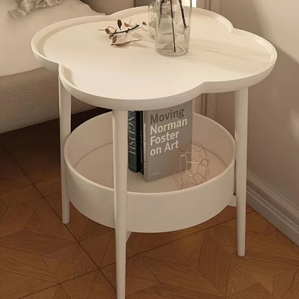 Bedside Table Cream Style Table Four Leaf Clover Modern Minimalist Bedroom Sofa Side Cabinet Storage Table Small Coffee Table