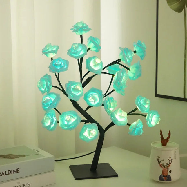 LED Table Lamp Rose Flower Tree USB Night Lights Christmas Decoration Gift for Kids Room Rose Flower Lighting Home Decoration