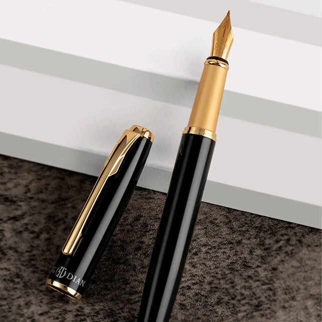 Hongdian 519A fountain pen retro high-end pen black EF F bent nibS calligraphy office school supplies students writing gift pens