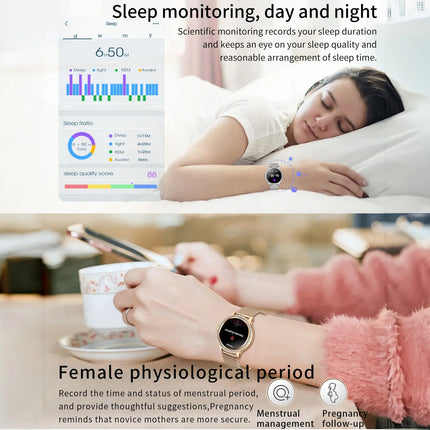 Female Smartwatch Women Wristwatch For Woman 1.32" Full Touch Call Reminder Sleep Monitoring Activity Tracker Connected Watch