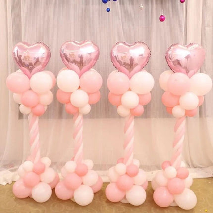 1/2set Adjustable Balloon Column Stand Metal Balloon Stand Holder with Plastic Base for Wedding Decor Birthday Baby Shower Party