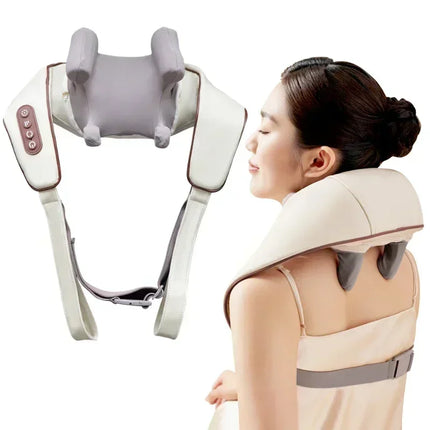 Neck Shoulder Massager Deep Tissue Shiatsu Back Massagers with Heat for Pain Relief Electric Kneading Squeeze Muscles Massage