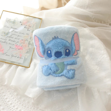 Lovely Mickey Stitch Blanket Cartoon Anime Nap Blanket Alien Lotso Spring Summer Flannel Blanket For Child Girl Baby Single Size