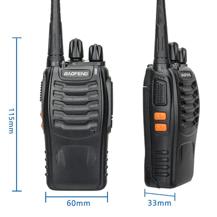 2/4PCS Baofeng BF-888S 12W Walkie Talkie Dual Band Portable Long Range Standby UHF 400-470MHz USB Ham Two Way Radio for Hunting