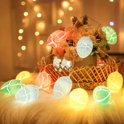 Dinosaur Eggs Fairy String Light Garden Bedroom 1.5m 10LED Hanging Lights for Dinosaur Theme Birthday Baby Shower Party Decor