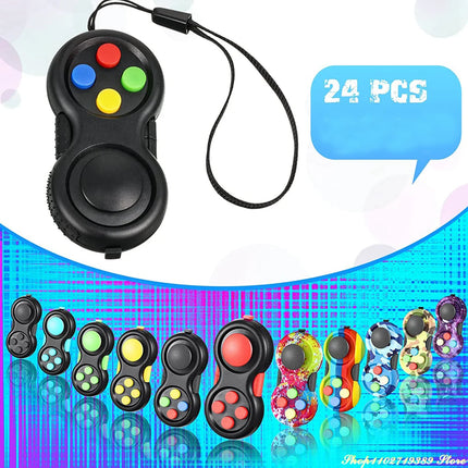 4Pcs Fidget Pad Sensory Toys Controller Stress Reducer Game Pad Mini Handheld Fidget Clicker For Adult Anxiety Stress Relief