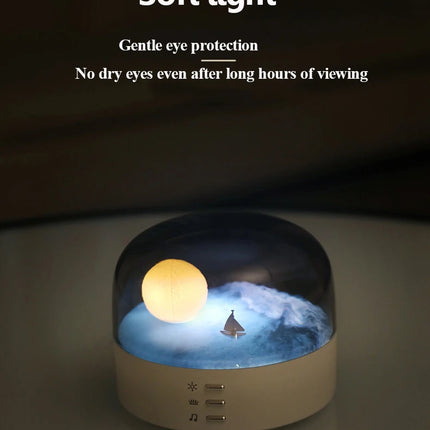 Mini Portable Bluetooth Speaker Ambient Light High Quality Sound Bluetooth Music Box with Dimming Soft Light Wireless Music Play