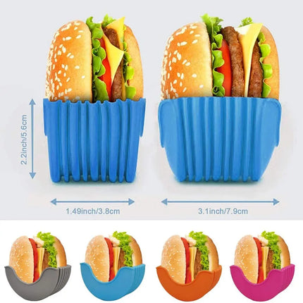 Reusable Burger Rack Useful Gadgets Silicone Frame Burger Tool Holder Shelf Storage Kitchen Organizer Tools Dining Bar Home