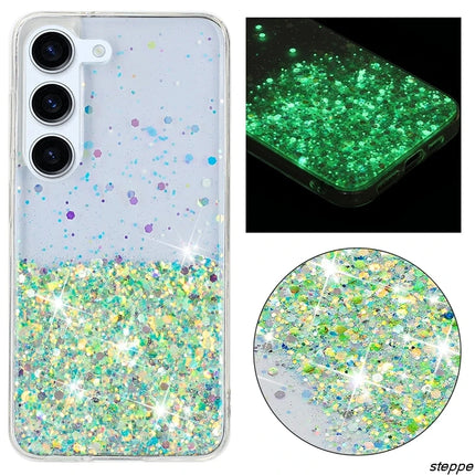 Night Glowing Glitter Phone Case For Samsung Galaxy S23 S24 Ultra S23 S24 Plus A54 A34 A25 A15 A35 A55 5G Anti Drop Back Cover