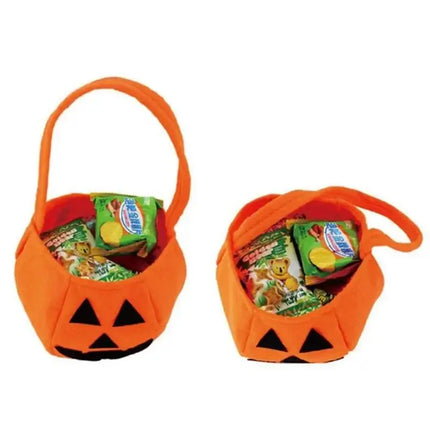 Halloween Pumpkin Bucket Portable Candy Basket Trick or Treat Kids Gift Packaging Halloween Party Decor Supplies