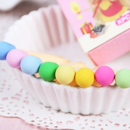 1Box Cute Kawaii Matches Eraser Lovely Colored Eraser for Kids Students Kids Creative Item Gift