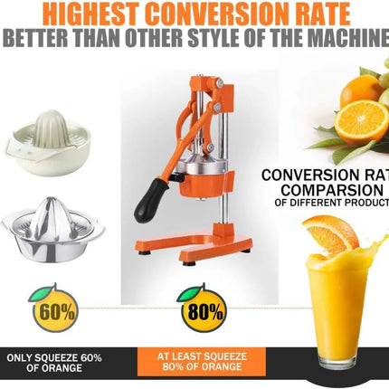 Commercial Heavy Duty Cast Iron Hand Press Manual Orange Citrus Lemon Lime Grapefruit Pomegranate Fruit Juice Squeezer Machine