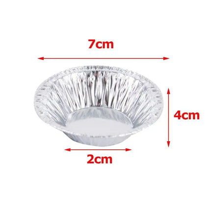 New 100pcs Disposable Aluminum Foil Tart Pan Mini Pot Plate Tin Pie Bake Tart Pan Tray O0f0