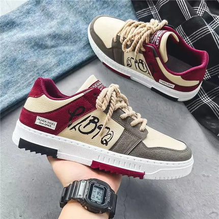 New Fashion Designer Shoes Men Casual Platform Sneakes Lace Up Trainers Student Sneakes Mens Vulcanized Shoes Zapatillas Hombre