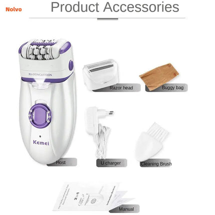 Electric Epilator Rechargeable Removal Epilator Facial Hair Remover Lady Shaver Bikini Trimmer Body Depilatory Epilator