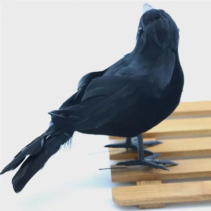 1-12PCS Simulation Halloween Crows Animal Model Halloween Crows and Ravens Decor for Halloween Party Home Decoration Supplies